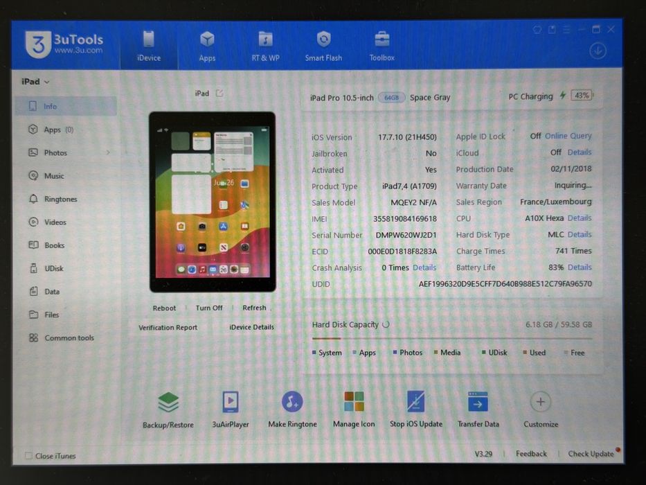 iPad Pro 10.5 (A1709) - 64GB - Cellular (LTE) - faktura VAT 23%