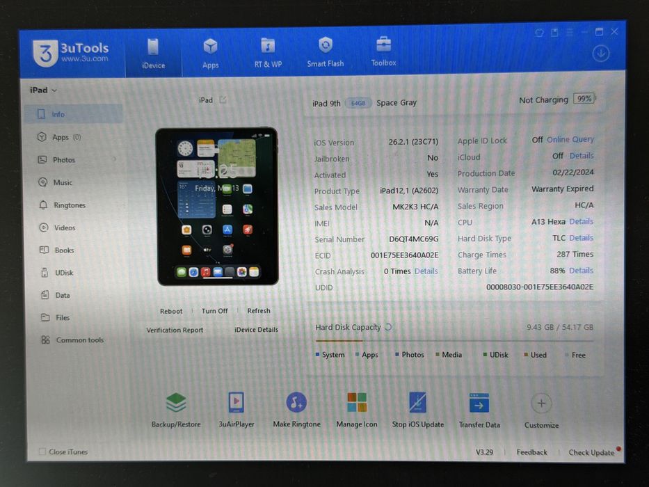 iPad 9. gen. (A2602) - 64GB - faktura VAT 23%