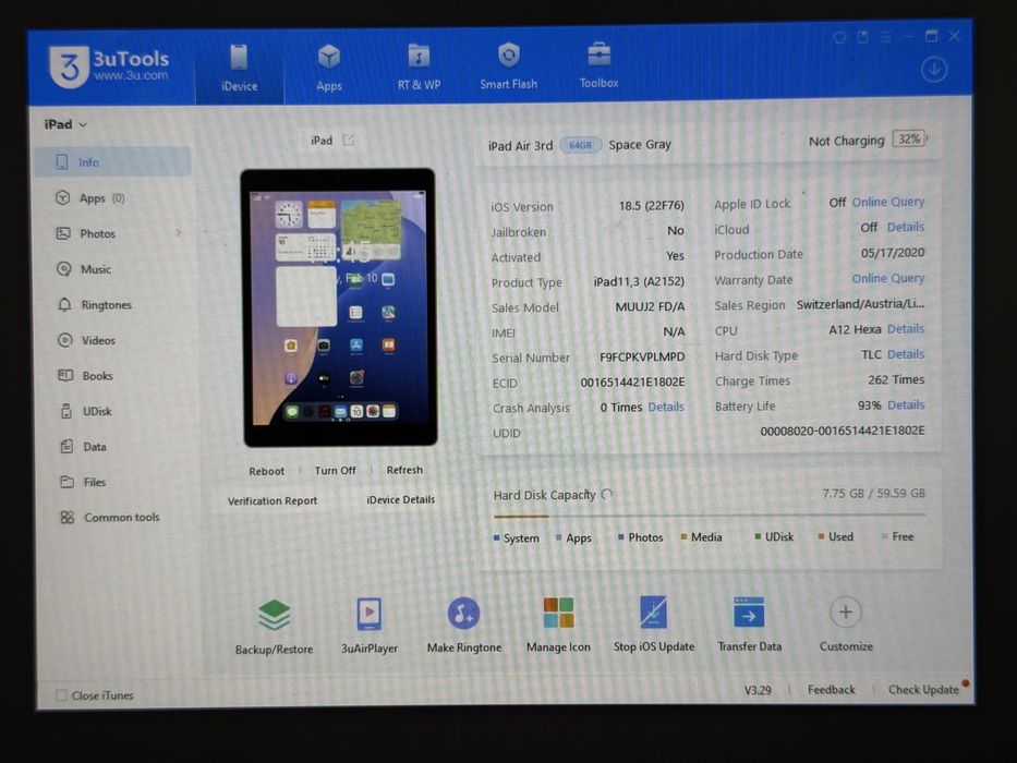 iPad Air 3 (A2152) - 64GB - faktura VAT 23%