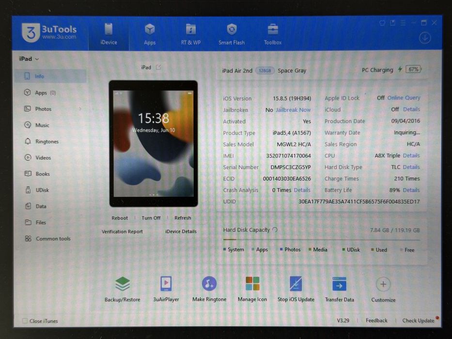 iPad Air 2 (A1567) - 128GB - Cellular (LTE) - faktura VAT 23%