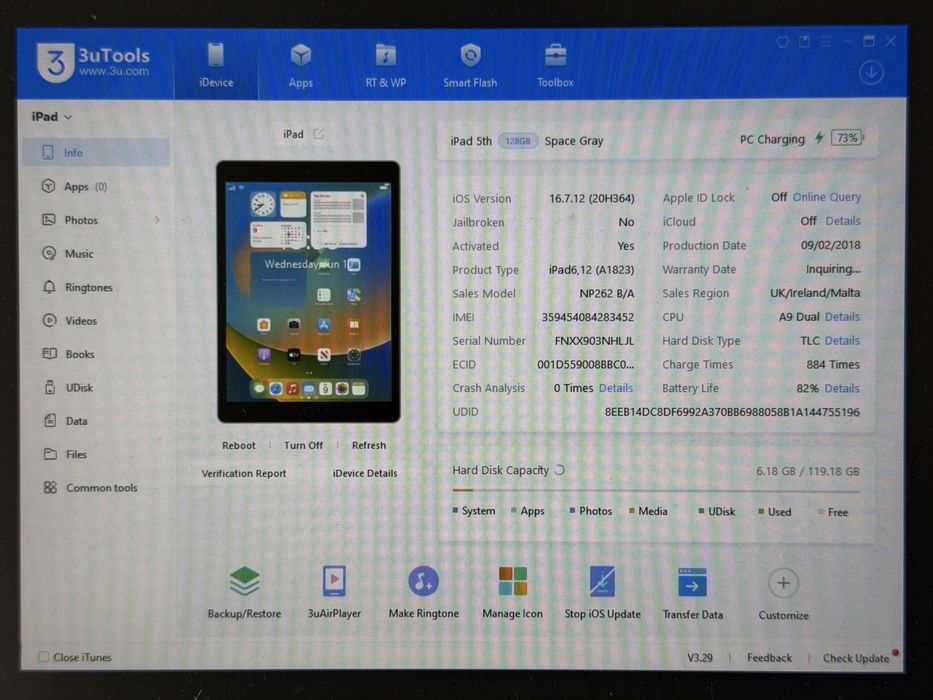 iPad 5 (A1823) - 128GB - Cellular (LTE) - faktura VAT 23%