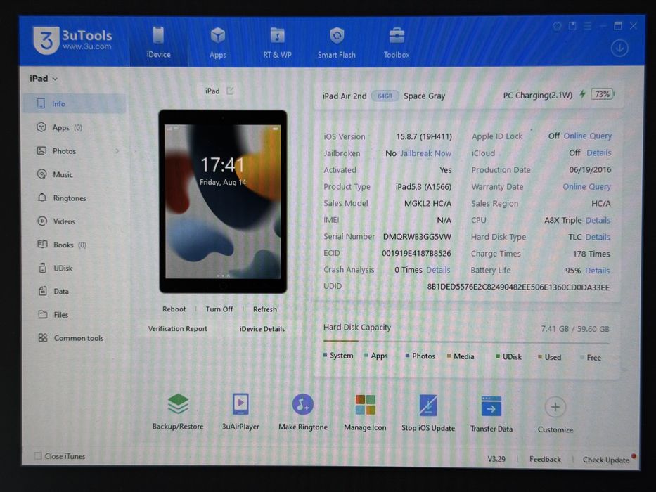 iPad Air 2 (A1566) - 64GB - Space Gray - faktura VAT 23%