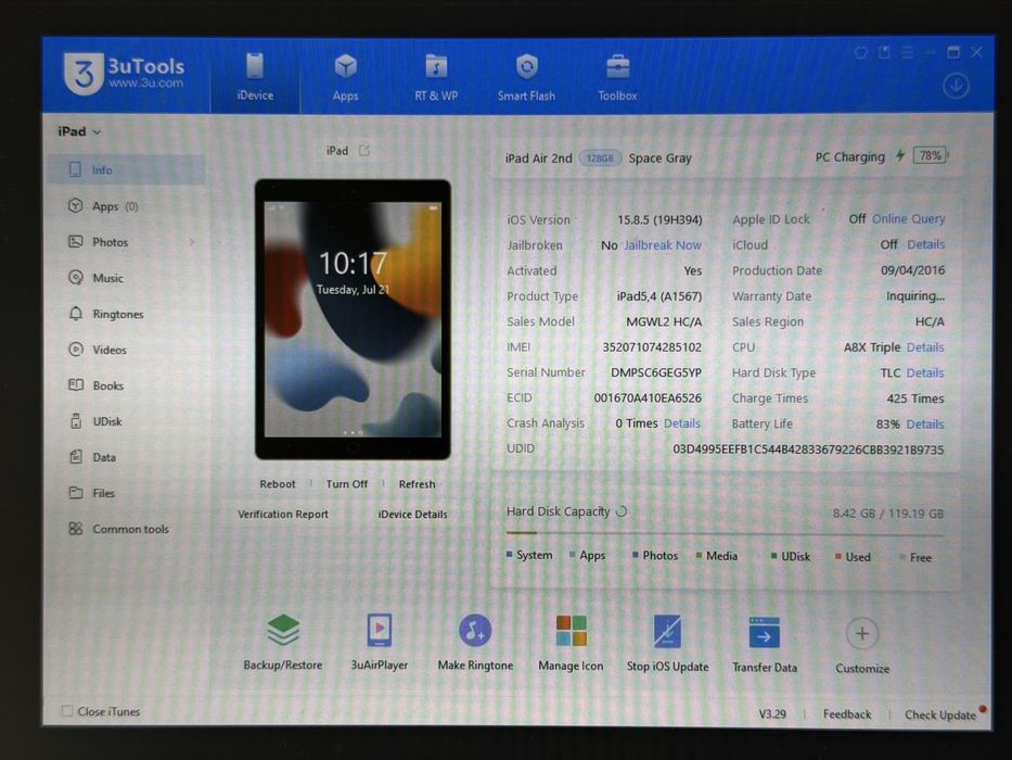 iPad Air 2 (A1567) - 128GB - Cellular (LTE) - faktura VAT 23%