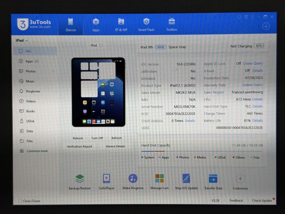 iPad 9. gen. (A2602) - 64GB - faktura VAT 23%